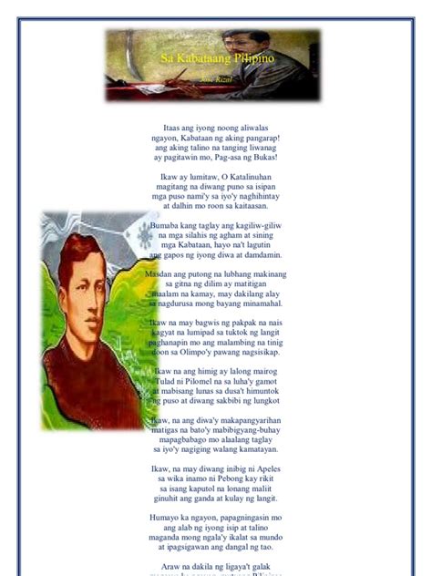 Imno sa Talisay (Tula ni Jose Rizal) .